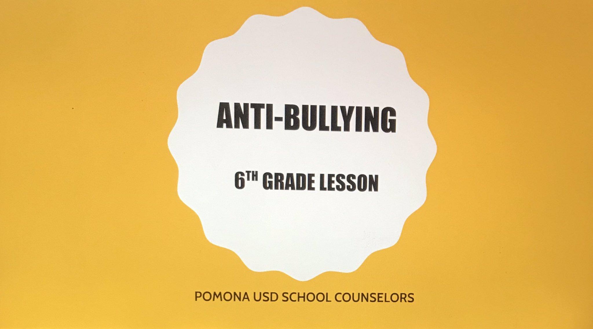 In honor of October being bullying prevention month, all 97 of our 6th grade Alcott Eagles received an Anti-Bullying Lesson. #proud2bePUSD #elementaryschoolcounseling