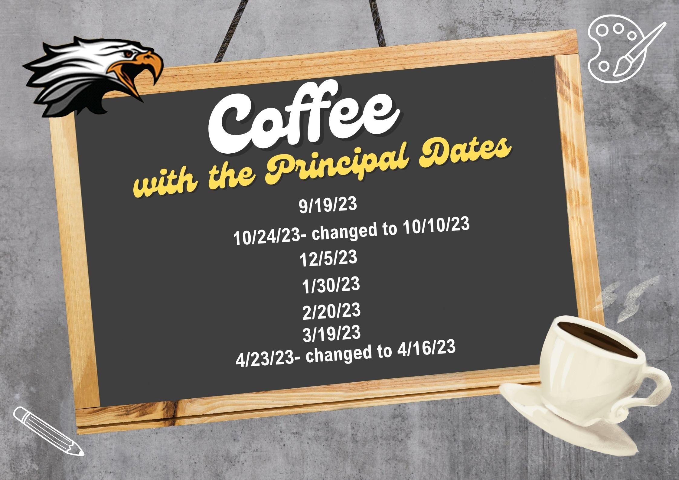 Alcott update to coffee with the principal dates 